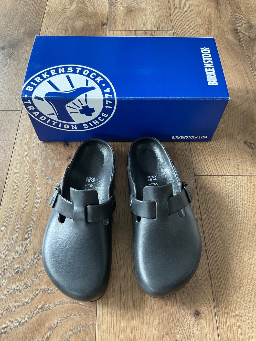 Birkenstock Women's Boston Clog - Black Slip-On